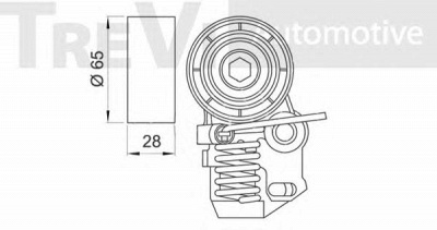 TREVI AUTOMOTIVE td1362 -  Натяжной ролик, ремень ГРМ